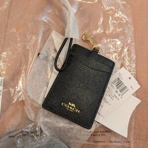 Coach Card Case w/ Lanyard